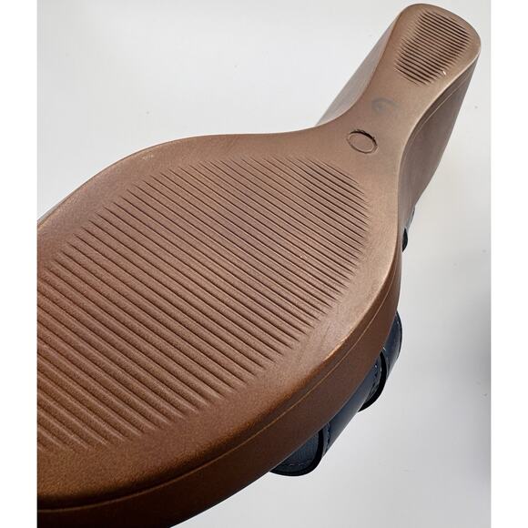 Tuscany Sandals 9.5W Floral Strappy Wedge Easy Street Blue Made in Italy Wide - Picture 6 of 6